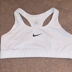 Nike white sports bra (large)